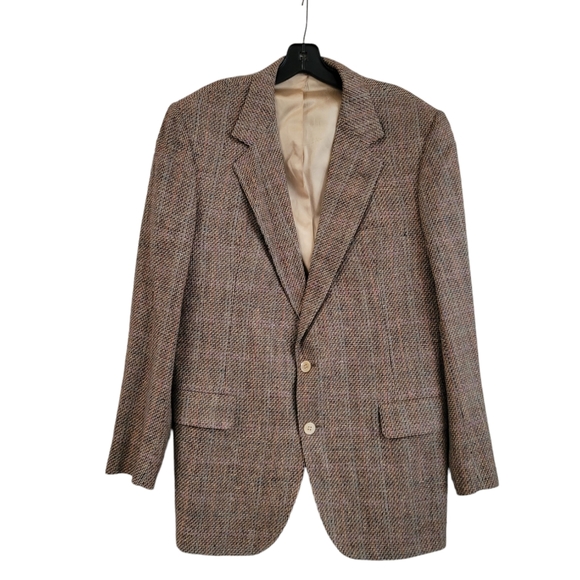 Stanley Blacker Other - Vintage Stanley Blacker Men's Multicolor Tweed Houndstooth Wool Blazer Sport 44R